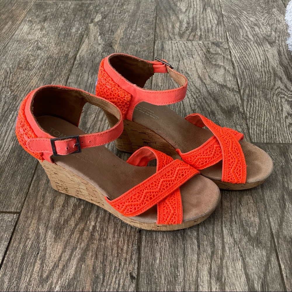 TOMS Strappy Wedge Sandals